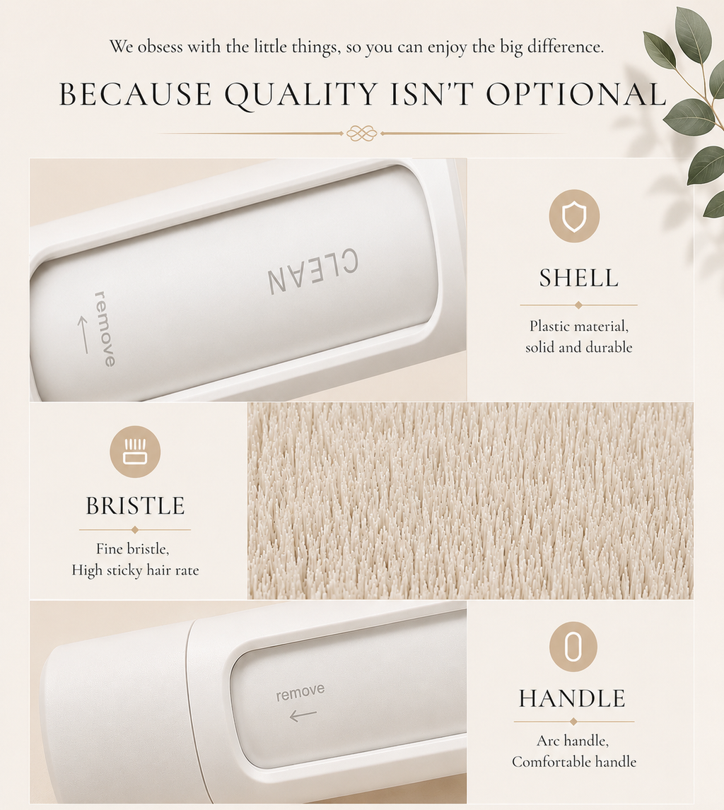 Reusable Lint Brush for Pet Hair on Clothes & Soft Fabrics, Portable & Travel - Friendly