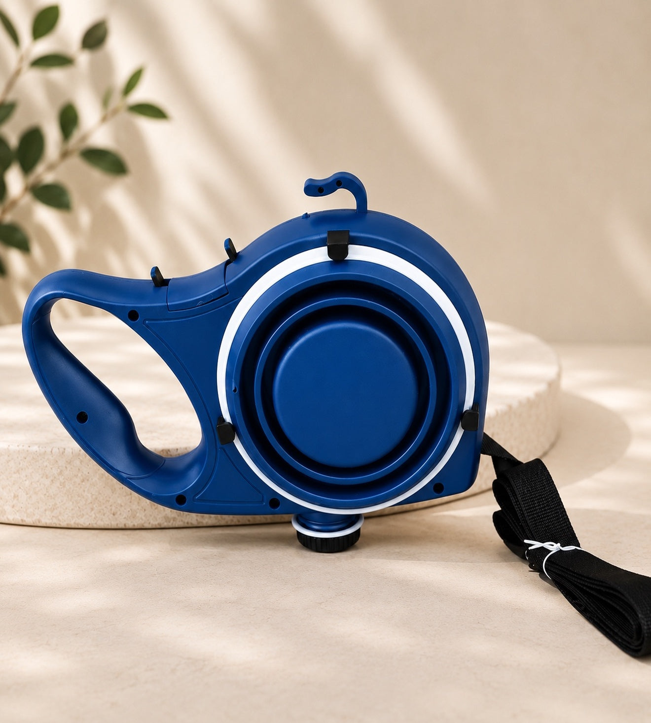 Portable Dog Water Bottle with Retractable Leash – 3-in-1 Pet Travel Set